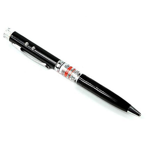 LED Flashlight Lamp Mini 3 in 1 Red Laser Pointer Ballpoint Pen High Power 